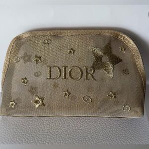 GWP Dior Starry Gold Mesh Cosmetic Bag